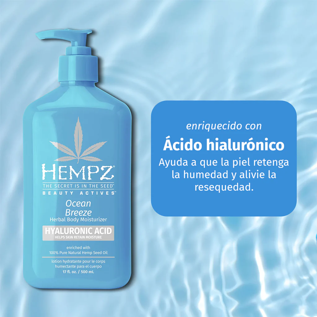 HEMPZ HIDRATANTE CORPORAL OCEAN BREEZE CON ÁCIDO HIALURÓNICO 500ml - Image 2