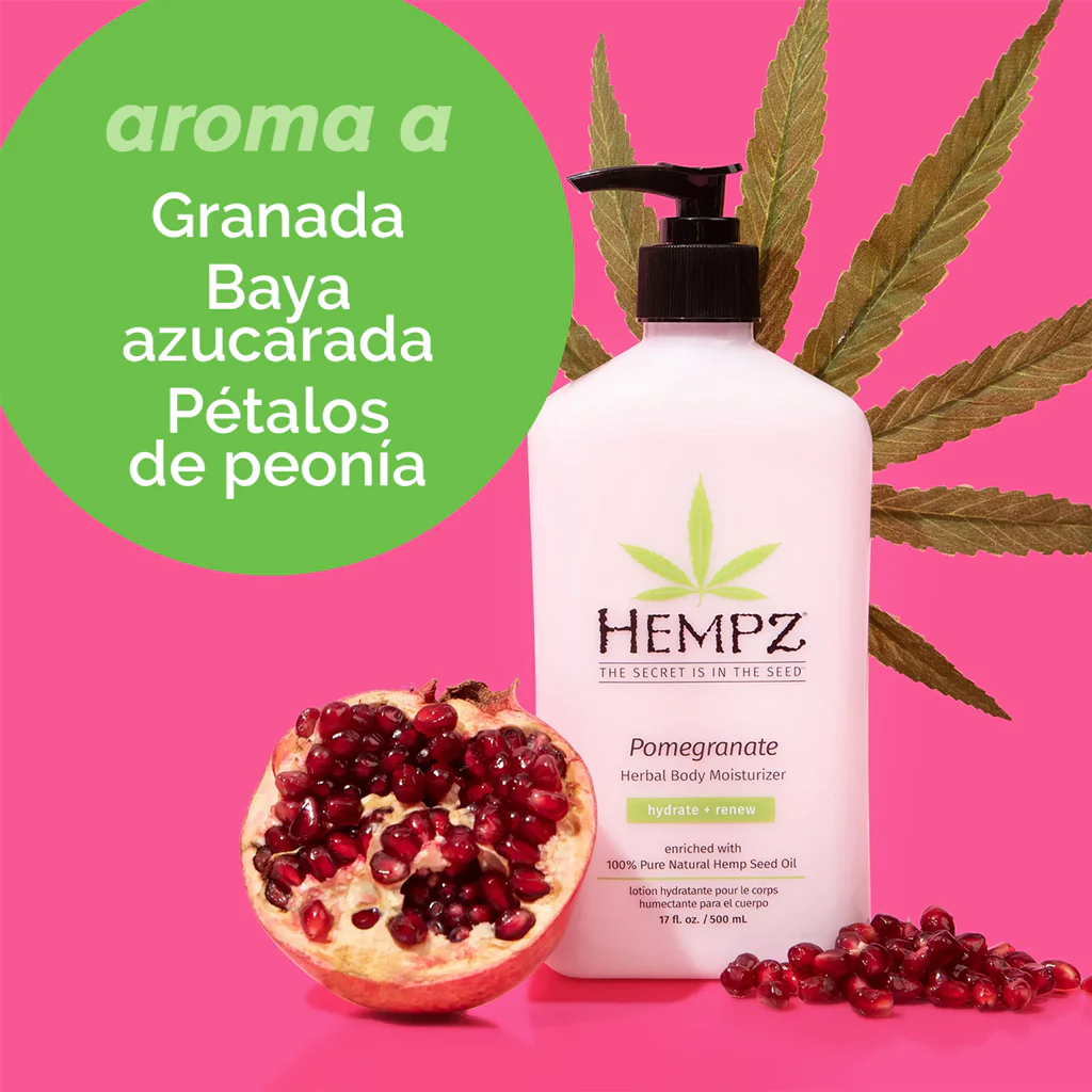 HEMPZ HUMECTANTE CORPORAL HERBAL DE GRANADA 500 ML - Image 2