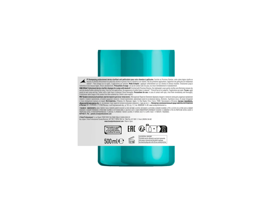 LOREAL SERIE EXPERT SCALP ADVANCE CONTROL ANTI CASPA SHAMPOO 500 ML - Image 2