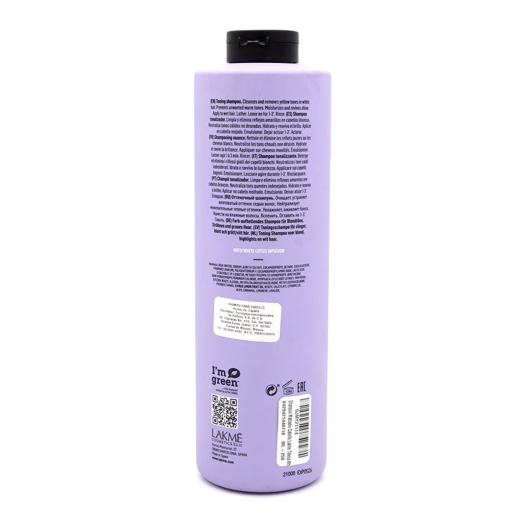 Shampoo TEKNIA White Silver 1000 ML - LAKME - Image 4