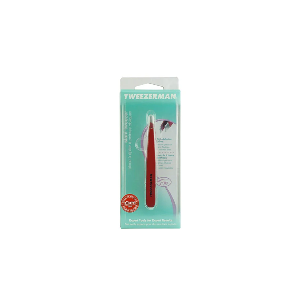 Tweezerman Pinzas para Ceja Slant Tweezer Rojo Signature Red - Image 4